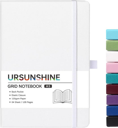 Graph Grid Paper Notebook/Journal - Classic Journal/Notebook with Ribbon