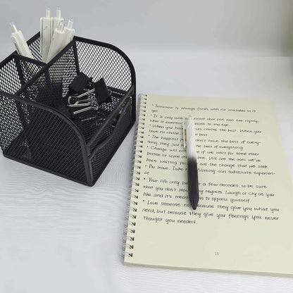 Fengtaiyuan Gel Pens, 0.5mm Fine Point Black Ink Pens, Triangular Grip with Non-Slip Silicone, Ergonomic Writing Pens for Journaling Note Taking, Smooth Writing, Gradient Barrel, 6 Pack