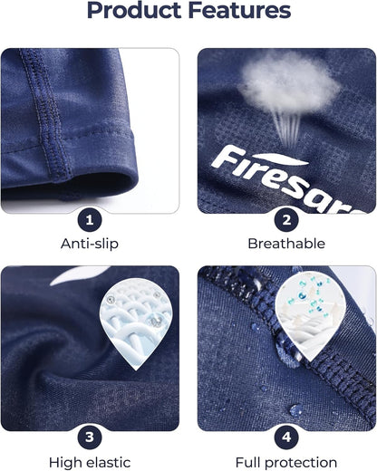 Firesara Fabric Swim Cap, High Elasticity Swimming Cap Keeps Hair Clean Breathable Fit Both Long Hair Short Hair, Swim Caps Woman Girls Men Kids One Size Hat