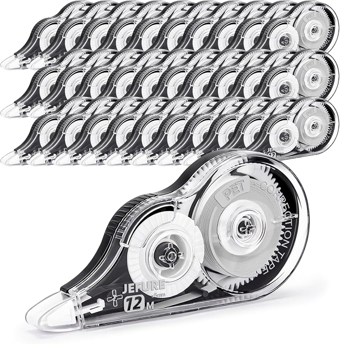30 Pcs Correction Tape, 39.37 Ft, Tear-Resistant, 0.2 in Width