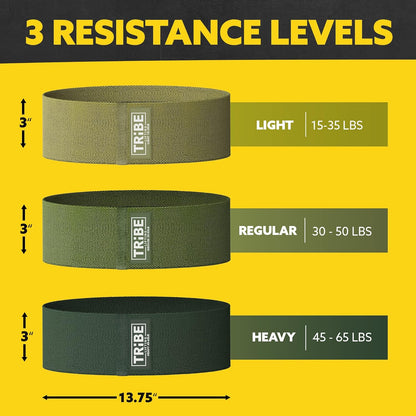 Fabric Resistance Bands for Legs - Workout Bands Resistance Bands for Men and Women - Booty Bands for Working Out - Exercise Bands Resistance Bands Set - Elastic Bands for Exercise