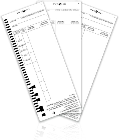 Pyramid Time Systems 44100-10F English and French Time Cards - 100 Pack