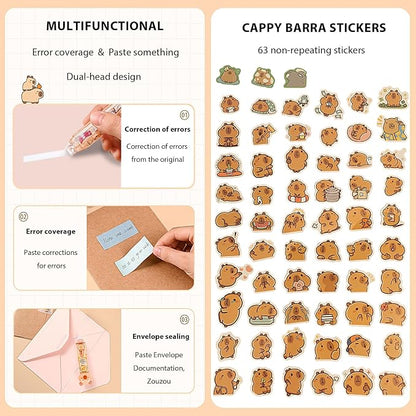 Cute Capybara Stationery Set, Kawaii School Supplies Gift for Students