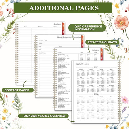 2027 Planner for Office, School, Home, Spiral Bound Weekly Monthly Calendar