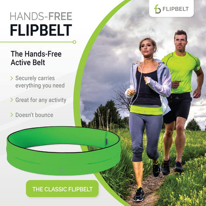 FlipBelt Classic Running Belt, Running Fanny Pack for Women and Men, USA Company