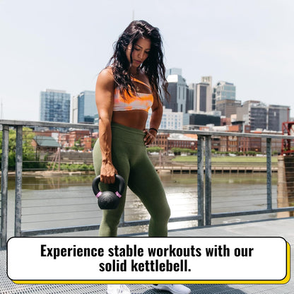 Kettlebell Kings Powder Coated Kettlebell Weights - 9-97 lb Strength Training Kettlebells for Men and Women - Hand Weights Workout Gym Equipment - Weights Set for Home Gym- New