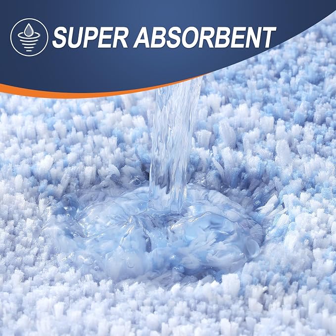 OLANLY Bathroom Runner Rugs Mat 47x20, Extra Soft Absorbent Microfiber Bath Rugs, Rubber Backing, Quick Dry, Washable Long Bath Mats for Bathroom, Tub and Shower, Home Decor Accessories, Light Blue