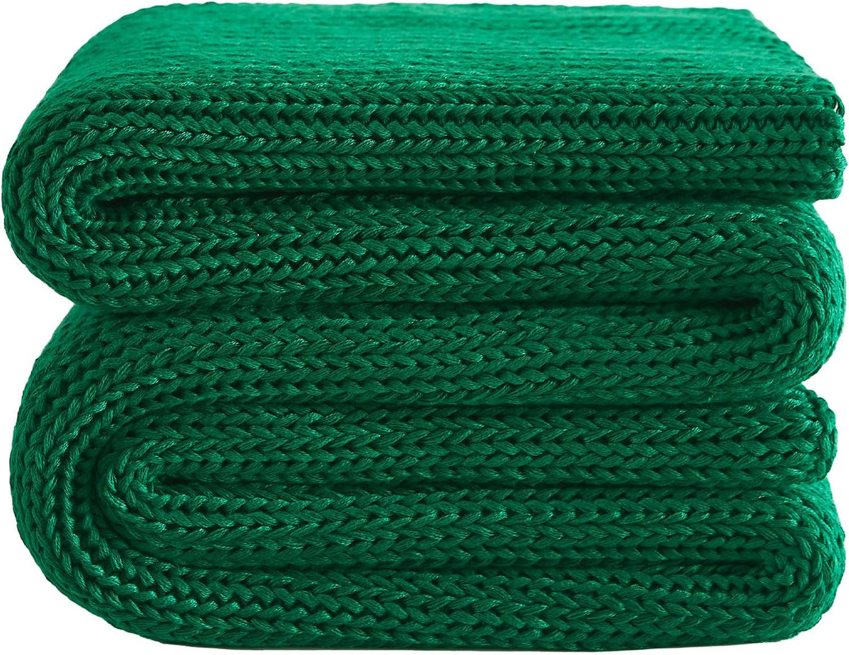 L'AGRATY Knitted Weighted Blanket - 60"x80" 20lbs Cooling Chunky Knit Heavy Blanket for Adults Braided Crochet Throw Thick Cable Yarn Knit Decorative No Beads Evenly Weighted Machine Washable