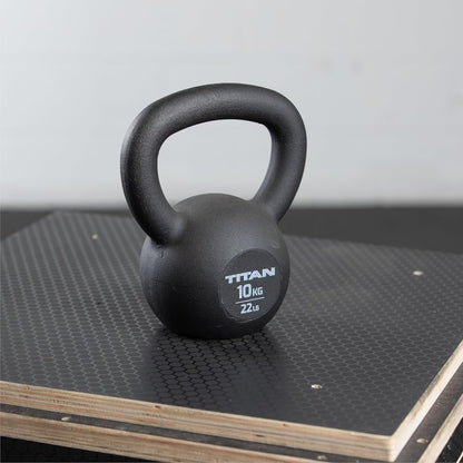 Titan Fitness Cast Iron Kettlebell, Single Piece Casting, KG and LB Markings, Full Body Workout