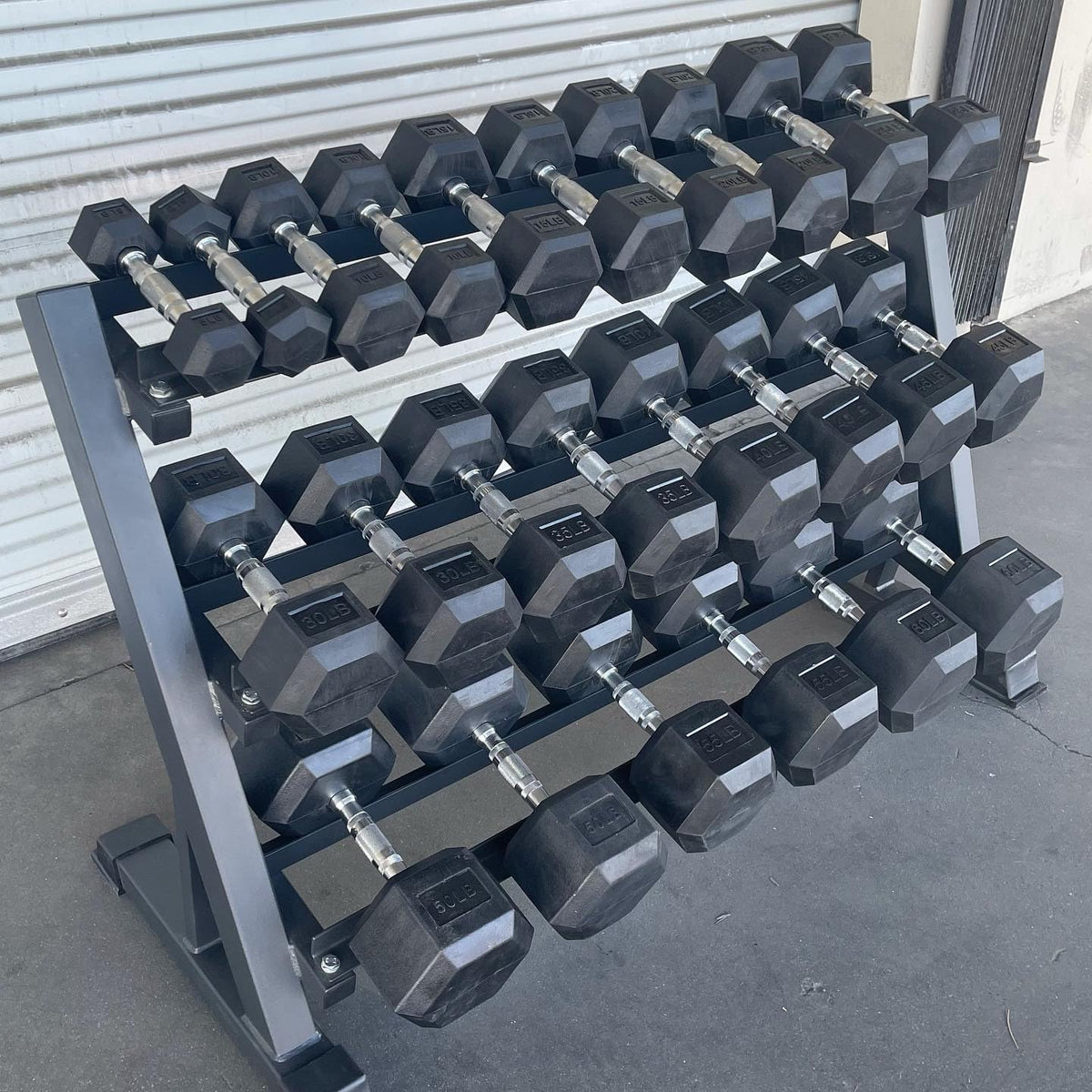 350/450/550 lbs Hex Weight Dumbbells Sets with Rack Rubber Encased Dumbbell Free Weights Set for Home Gym Weight Rack with Dumbbells Set