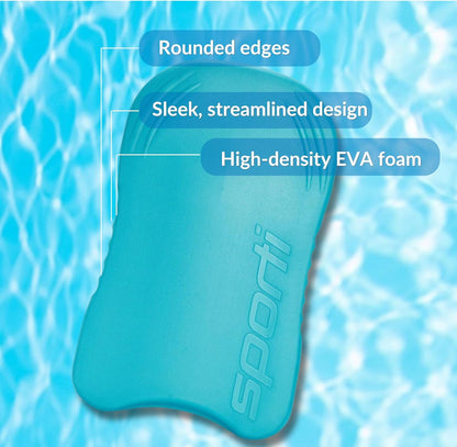 Sporti Adult Kickboard for Swim Training - Swimming Kickboard for Men Women, Water Board for Adult, Swimming Training Aid