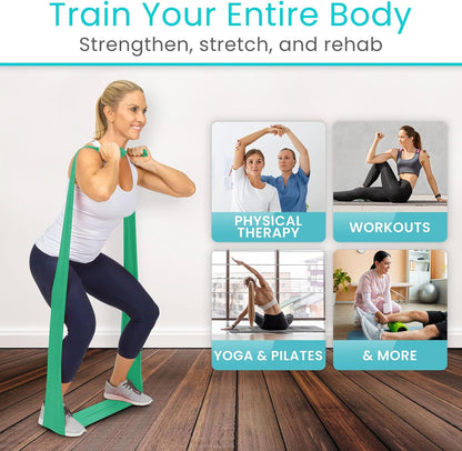 Vive Professional Resistance Bands - 25 Yard Non-Latex Roll for Physical Therapy, Lower and Upper Body Exercise Workout - Straight Elastic for Strength Training, Rehabilitation, Women, Men