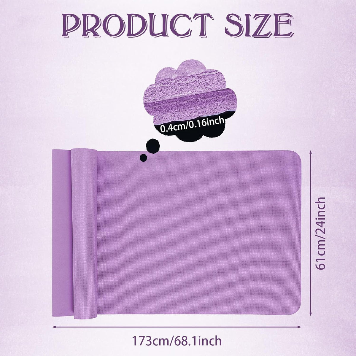 10 Pack Yoga Mats Bulk, 68'' x 24'' x 4mm Thick Yoga Mats for Kids and Adult Gym Mats Bundle Latex Free Exercise Mats with Non Slip Texture for Outdoor Yoga, Pilates or Workout