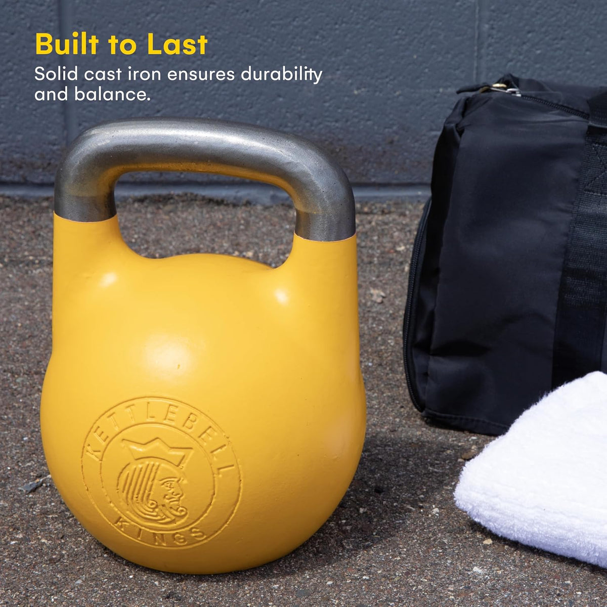 Kettlebell Kings Competition Kettlebells Weight (33mm handle) 4-32 KG | Hand weights Workout Gym Equipment & Strength training sets for Women & Men | Weights set for Home Gym