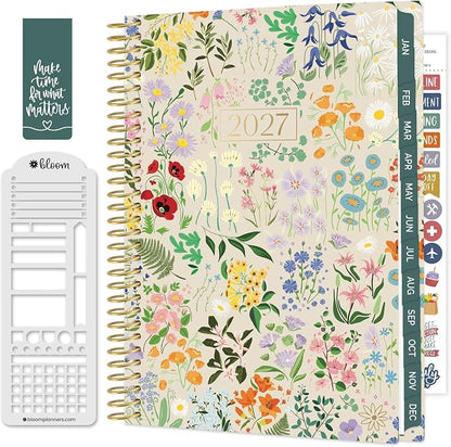 bloom daily planners 2027 Planner (January - December 2027) - Weekly & Monthly Softcover Planner for Women - Calendar Year Inspirational Agenda Book with Stickers - 5.5" x 8.25" - Garden Party