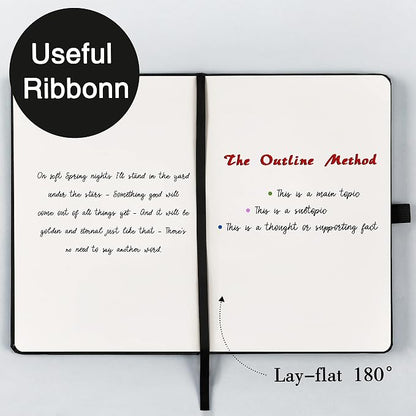 Blank Journal/Notebook - Classic Notebook/Journal with Ribbon, 5.7" x 8.4"