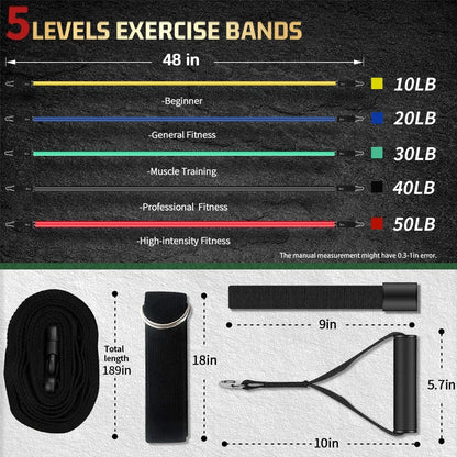 VEICK Resistance Bands, Exercise Bands, Workout Bands, Resistance Bands for Working Out with Handles for Men and Women, Exercising Bands for Fitness Weights Work Out at Home