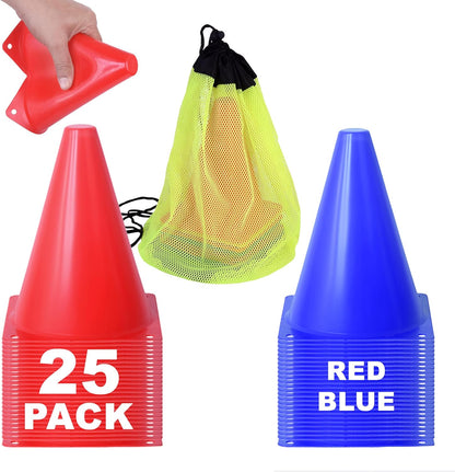 Cones for Sports Training, 7 Inches Tall & Visible, Durable and Easy to Handle Sports Cones, Ideal for All Kinds of Training Cones Activities and Field Practice Sport
