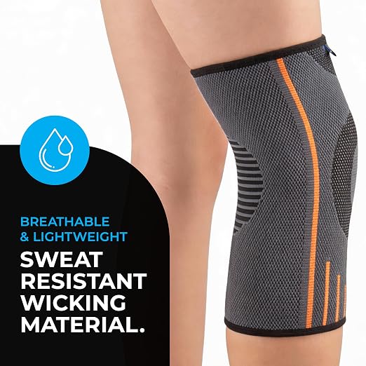 VITTO Kids Knee Brace - Osgood Schlatter Knee Brace Youth, Compression Sleeve for Boys and Girls from 4-14 years old (Grey, S)
