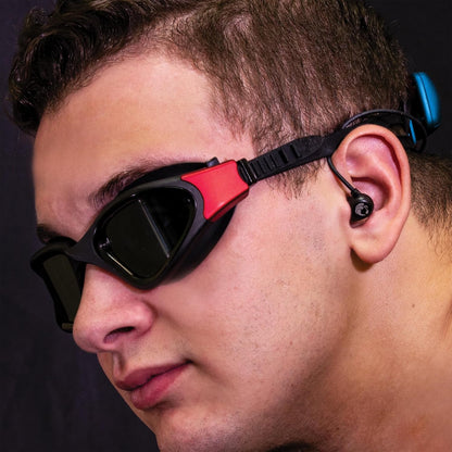 100% Waterproof SYRYN Swimbuds Flip Bundle for Swimming with Music | Enjoy Up to 2,000 Songs or 138 Hours of Audio | Drag and Drop MP3, AAC, M4a, FLAC Using PC or Mac | No Apple Music, No Spotify