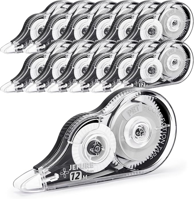 12 Pcs Correction Tape, 39.37 Ft White, 0.2 in Width
