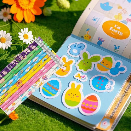 144pcs Flowers Pencils with Eraser Wood Pencils Bulk (Flowers, 144)