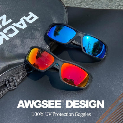 Polarized Sports Sunglasses for Men 100% UV Protection Wrap Around Unbreakable Sun Glasses for Fishing Driving
