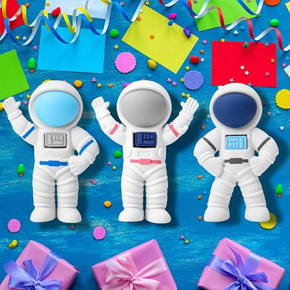 Resurhang 96 Pcs Space Themed Erasers Astronaut Figurines Eraser