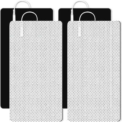 TENS Unit Replacement Pads for Waist and Lower Back Pain Relief 4X8" Large TENS Unit Pads Self-Adhesive Electrode Pads Compatible with TENS 7000, AUVON TENS- 4 Pcs