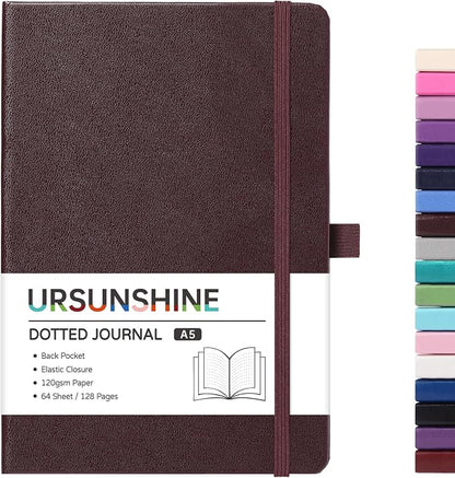 Dotted Journal/Notebook - Dot Grid Hard Cover Notebook, 5.3'' x 8.26''