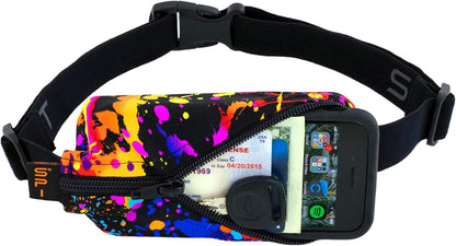 SPIbelt Running Belt for Women Men, Phone Holder for Running, Running Fanny Pack, Holder for Phone, Running Waist Pack, Adjustable Waist, [Fits All Phones]. Rave with Black Zipper