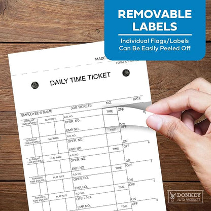 Daily Time and Job Ticket - 10 Labels per Sheet (3-Part) (Form JT-10-PSG) (500 per Box)