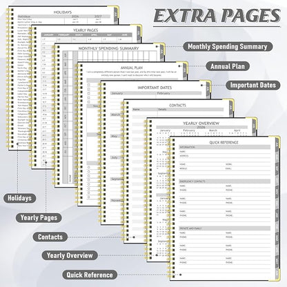 Appointment Book 2026-2027, 30-Minute Interval Hourly Planner, 6.3"×8.6"