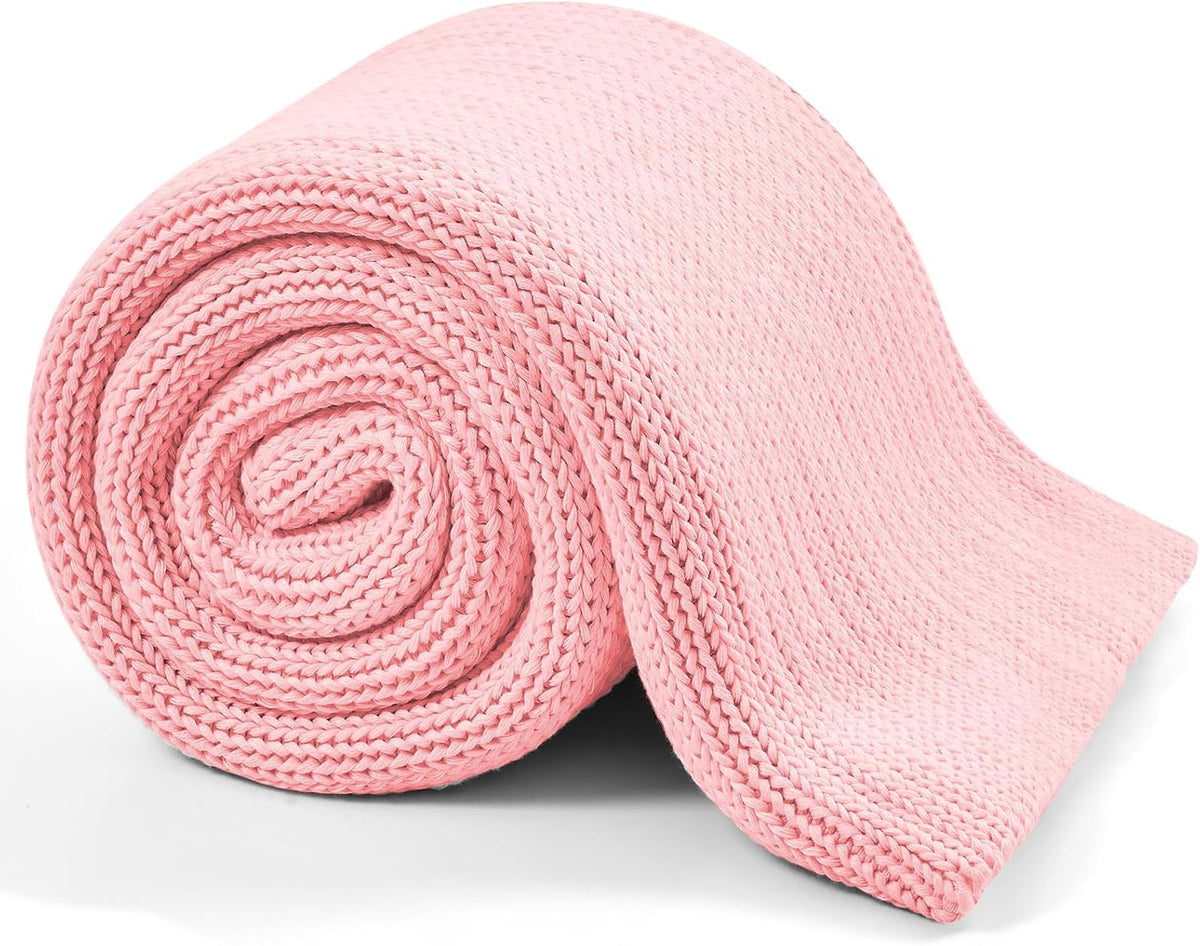 L'AGRATY Knitted Weighted Blanket - 50"x60" 10lbs Cooling Chunky Knit Heavy Blanket for Adults Braided Crochet Throw Thick Cable Yarn Knit Decorative No Beads Evenly Weighted Machine Washable