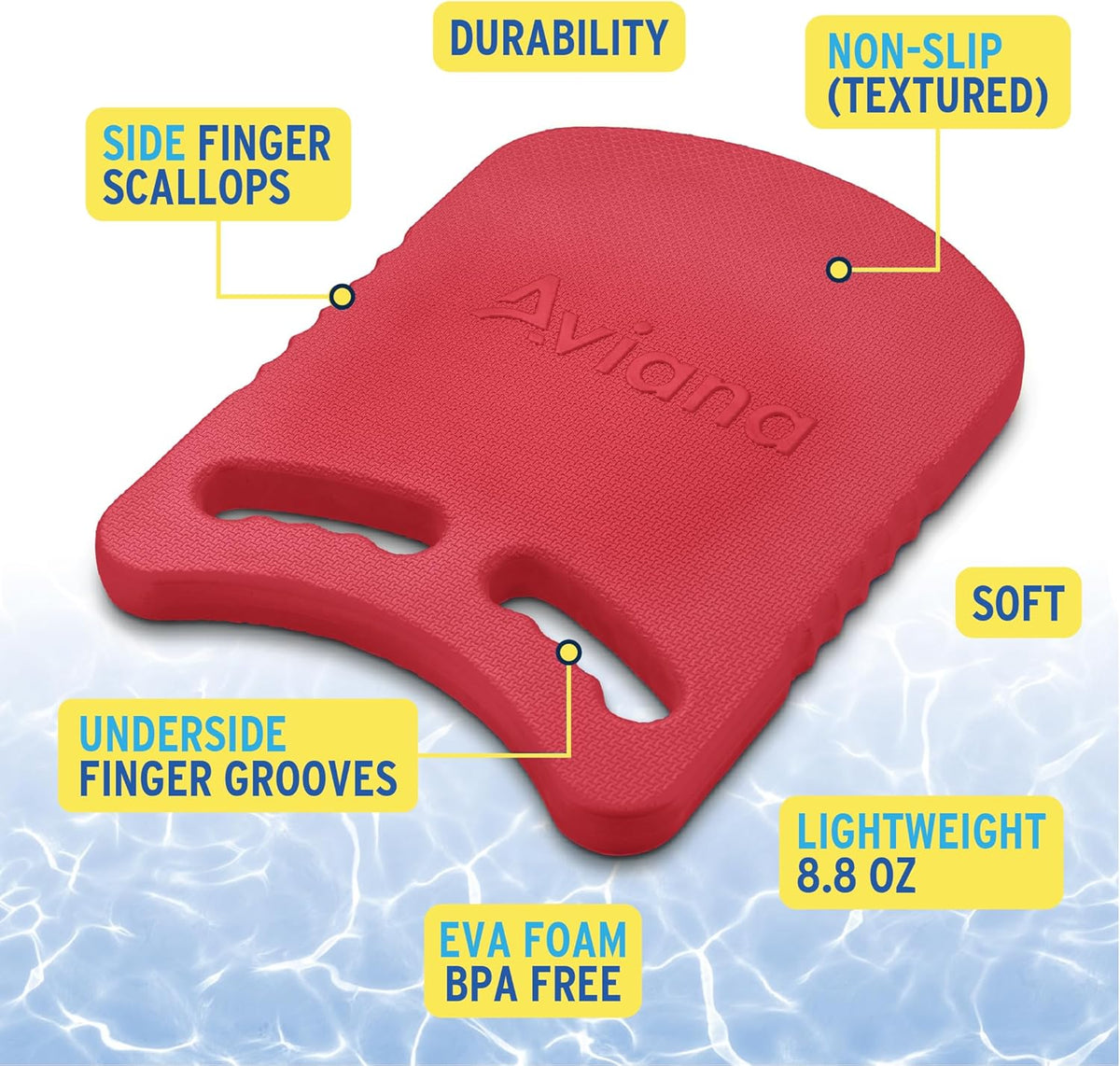 Junior Kickboard Buoy for Youth Children & Toddlers Swimming Aid & Exercise Training Board for Kids to Learn to Swim with Kick Boards in Pool BPA Free