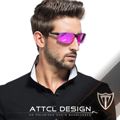 ATTCL Men's Sports Polarized Sunglasses Men for Driving running Fishing Golf - UV Protection Sun glasses Metal Frame