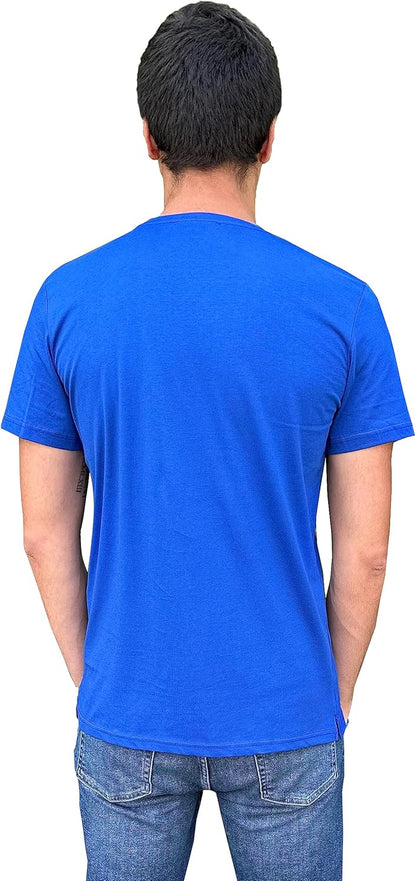 Men's Short Sleeve Crewneck T-Shirt 100% Cotton - Classic Colors - Breathable Mesh Fabric - Ideal for Sports & Everyday Wear