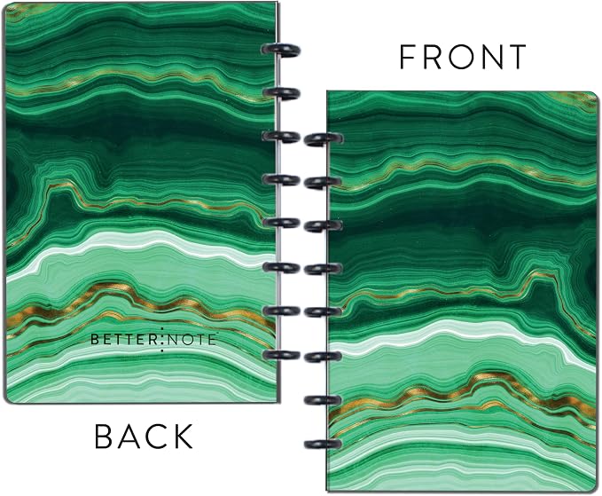 BetterNote COVER 8-Disc Planner Lightweight Durable SMALL (Not) Malachite