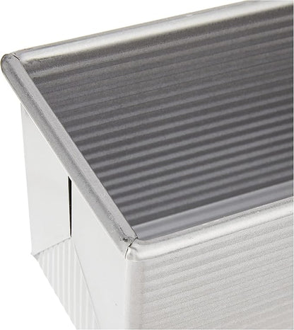 USA Pan Bakeware Pullman Loaf Pan With Cover, 9 x 4 inch, Nonstick & Quick Release Coating, Made in the USA from Aluminized Steel