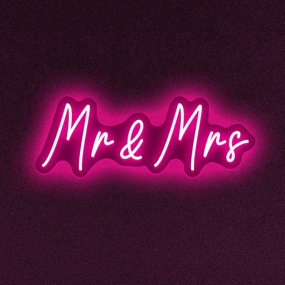 Mr&Mrs Neon Sign for Wedding Dimmable Mr Mrs Neon Signs Led Neon Sign for Party Neon Light Sign Mr & Mrs Sign for Anniversary Valentine's Day Wall Decor Gift