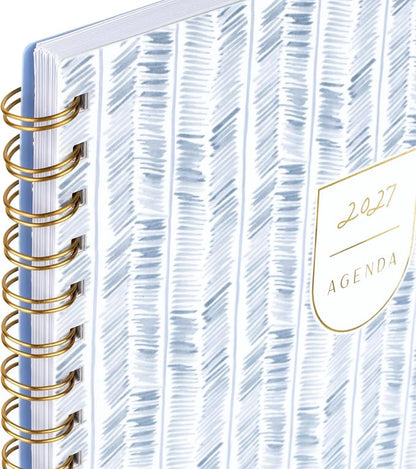 Mead Cambridge 2027 Planner, Weekly & Monthly, 8.5" x 11", Leah Bisch, Herringbone (LB55-905-27)