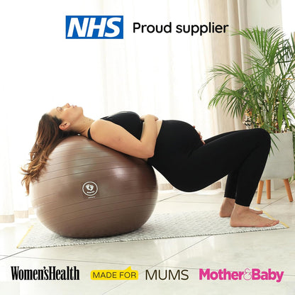 BABYGO® Birthing Ball for Pregnancy & Labor + Our Award Winning Book - Exercise, Birth & Recovery Plan, 5X Stronger Than a Yoga Ball with Eco Friendly Material