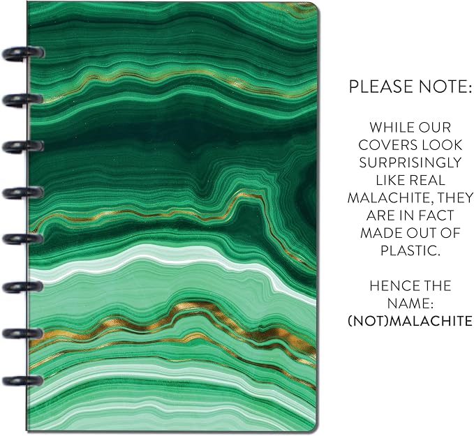 BetterNote COVER 8-Disc Planner Lightweight Durable SMALL (Not) Malachite