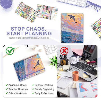 Planner 2026-2027, Weekly and Monthly Academic Year Calendar Planner, July 2026 - June 2027, Daily Agenda Book for Office School Supplies, A5(6.3'' x 8.5'')