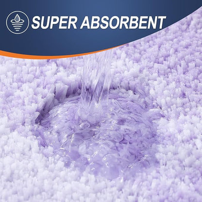 OLANLY Large Bathroom Rugs Mat 50x30, Extra Soft Absorbent Microfiber Bath Rug, Rubber Backing, Quick Dry, Washable Bath Mats for Bathroom Floor, Tub and Shower, Home Decor Accessories, Light Purple