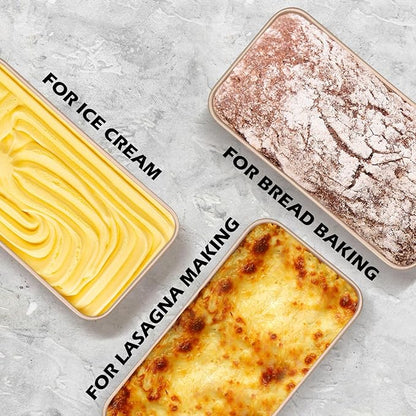 Leonyo 8 Pack Nonstick Loaf Pans for Baking Bread, 9x5IN Stainless Steel Loaf Pans for Homemade Bread Baking, Meatloaf, Bananas, Brownies, Lasagnas, Oven Safe, Rose Gold