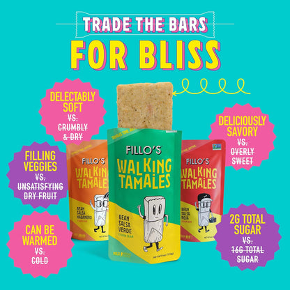 Fillos Walking Tamales Gluten Free Snacks Ready To Eat Vegan Snacks Microwaveable Meal, Gluten Free