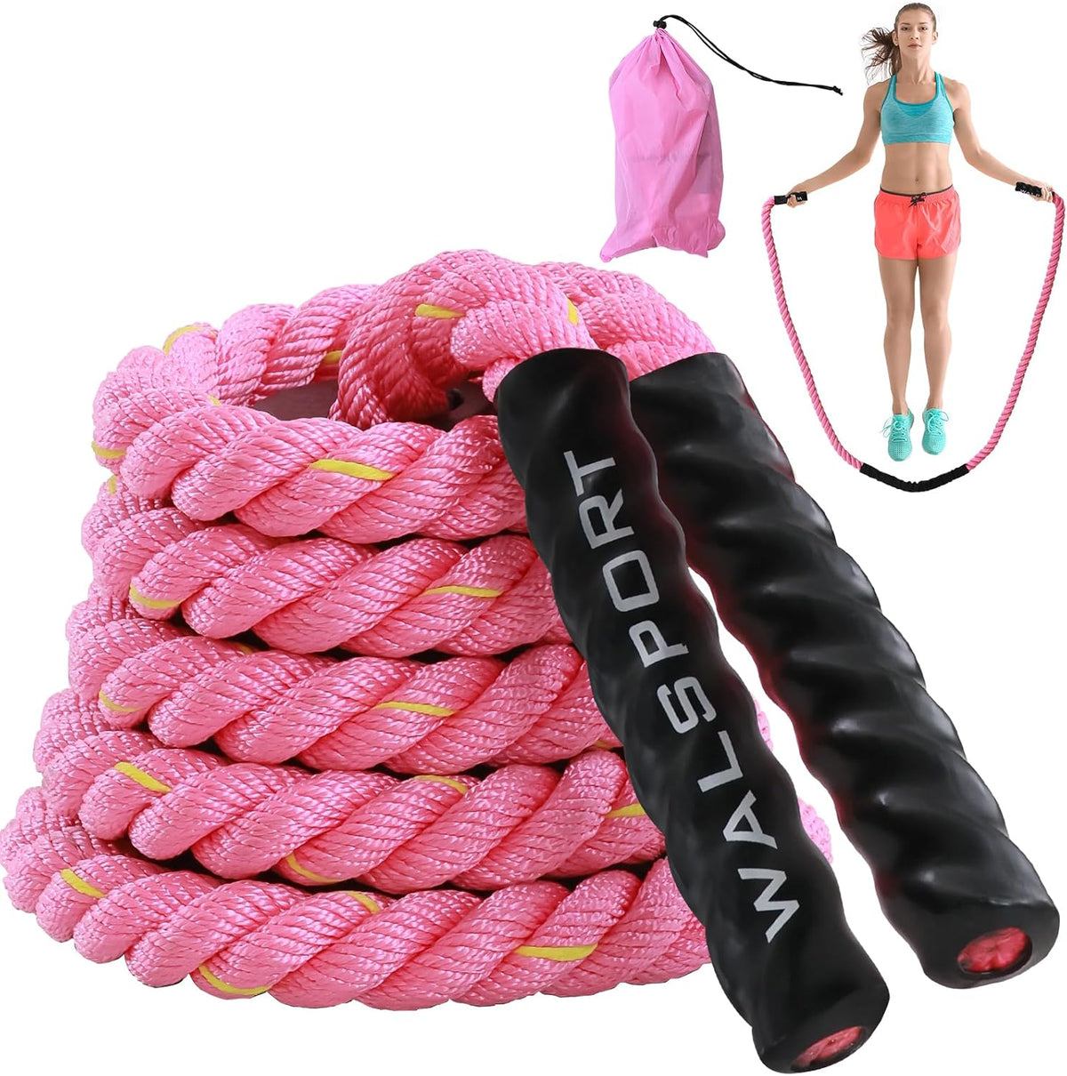 Weighted Jump Rope for Fitness – Heavy Skipping Rope for Women & Adults, Ideal for Home Gym Workouts, Strength Training, Weight Loss, and Boxing
