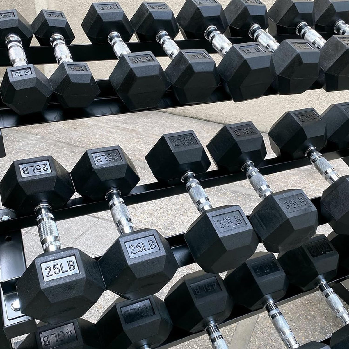 350/450/550 lbs Hex Weight Dumbbells Sets with Rack Rubber Encased Dumbbell Free Weights Set for Home Gym Weight Rack with Dumbbells Set