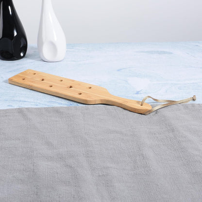 Bamboo Wood Paddle, 13.3 Inch Wooden Paddle with Airflow Holes